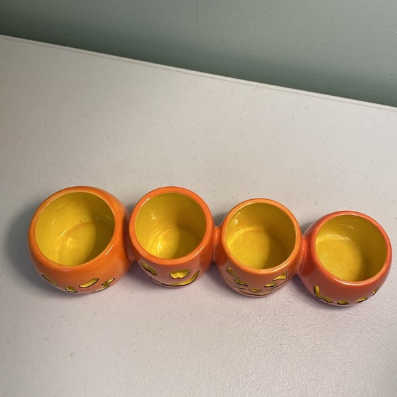 The White Barn Candle Co Pumpkin Jack O Lanterns Boo Votive Candle Holder - Picture 3 of 11